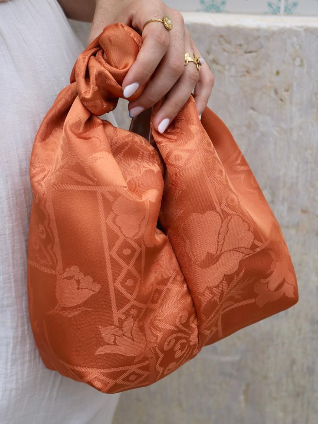 Terracota — Jacquard terracota acetinado